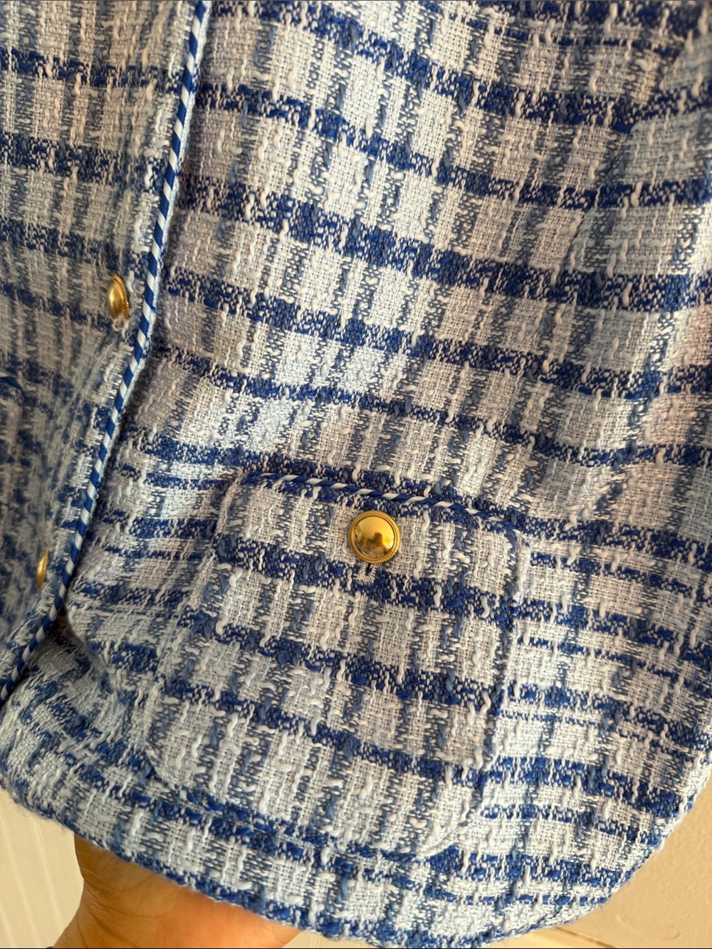 Free assembly Button-Front tweed shell - Picture 4 of 5